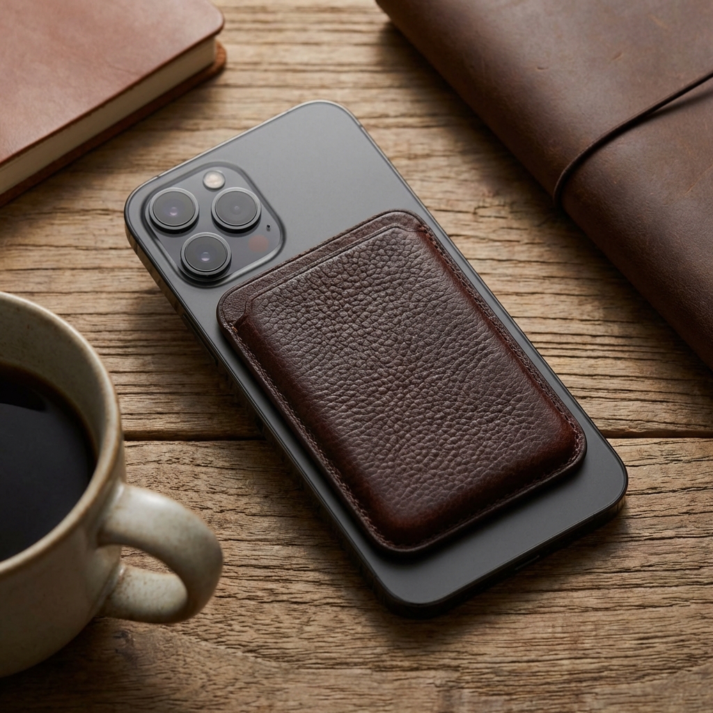 Leather Mag Wallet Find My Tracking